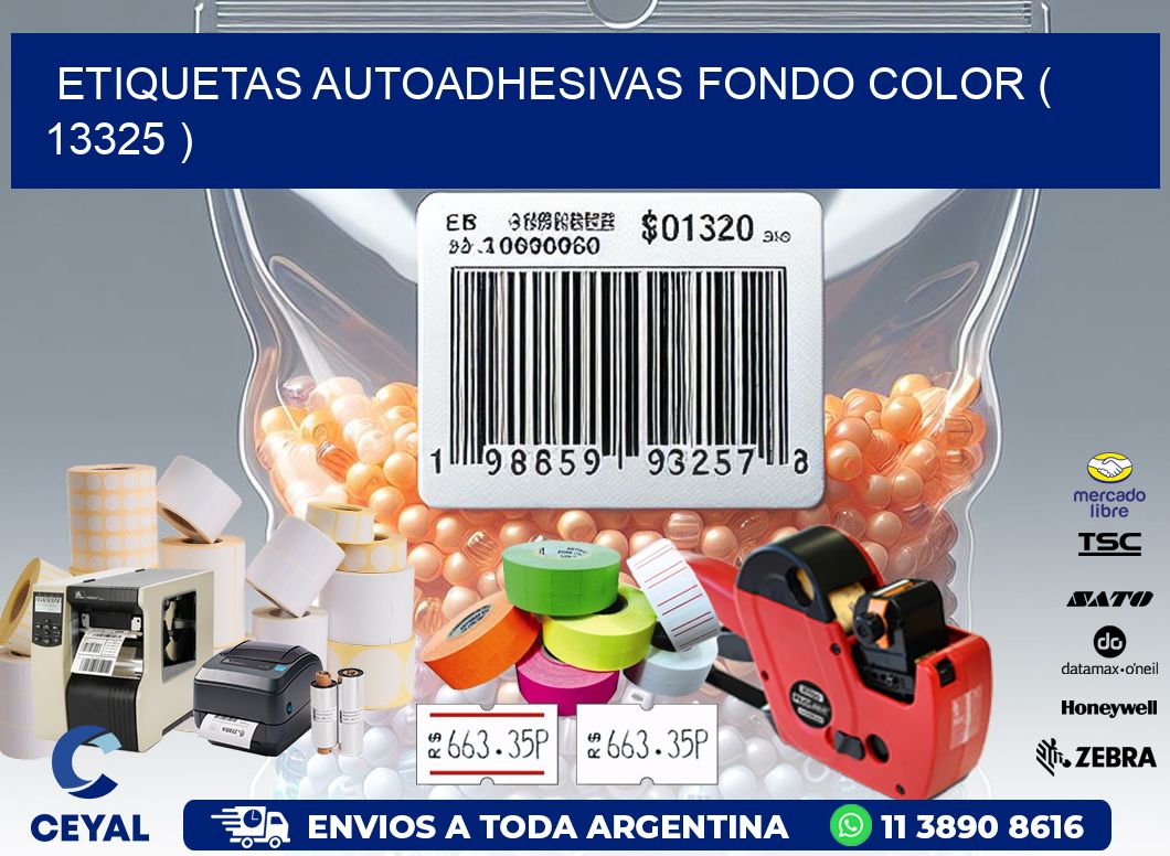 ETIQUETAS AUTOADHESIVAS FONDO COLOR ( 13325 )