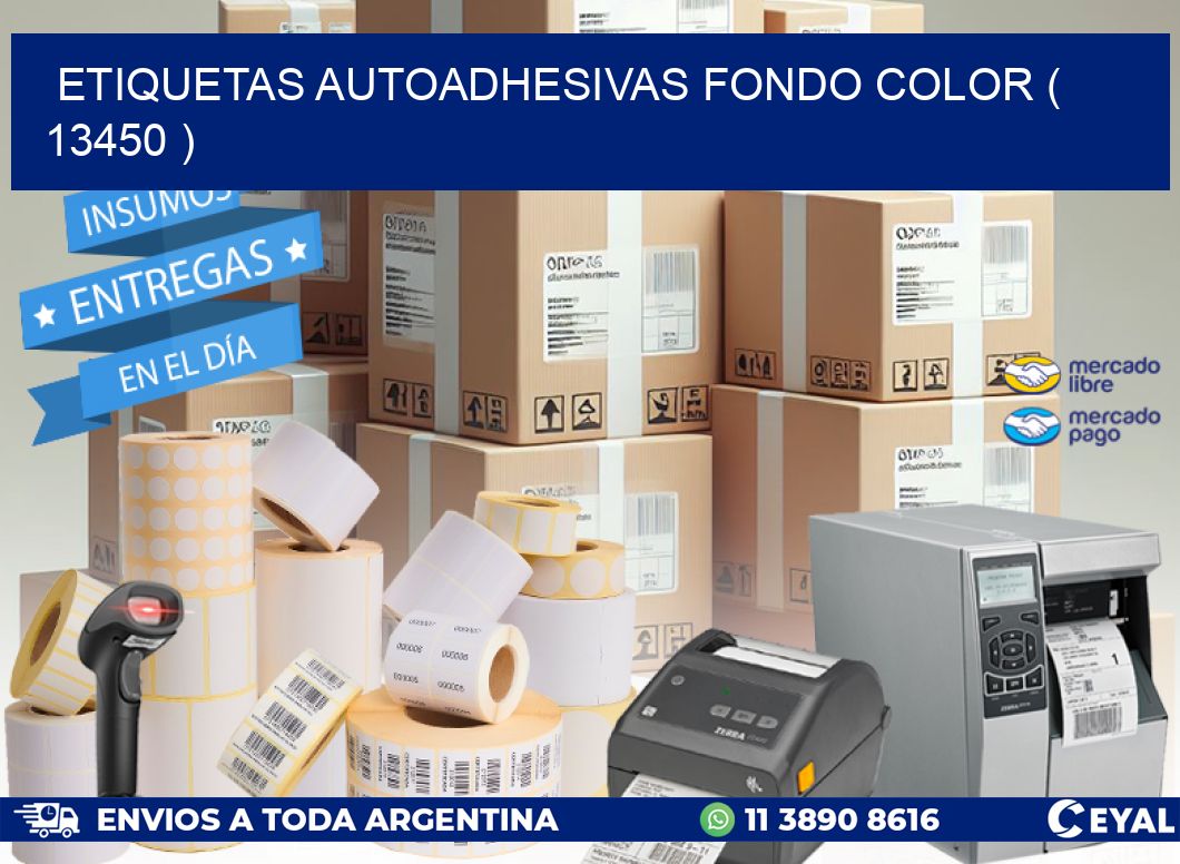 ETIQUETAS AUTOADHESIVAS FONDO COLOR ( 13450 )