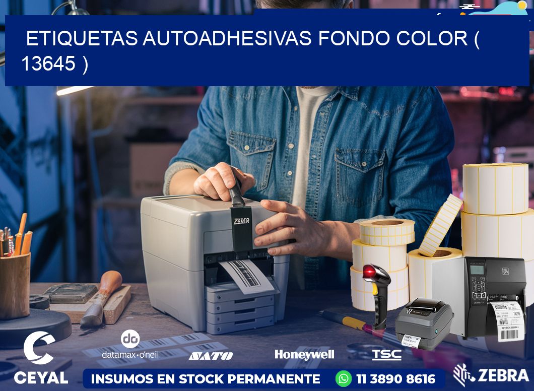 ETIQUETAS AUTOADHESIVAS FONDO COLOR ( 13645 )