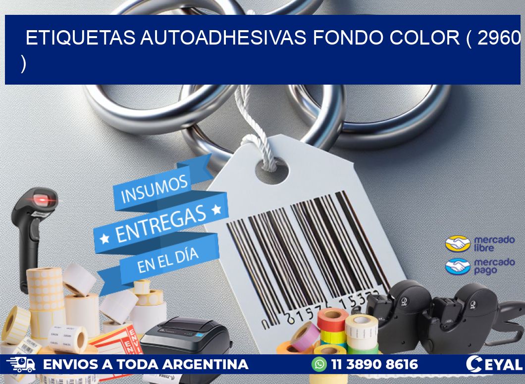 ETIQUETAS AUTOADHESIVAS FONDO COLOR ( 2960 )