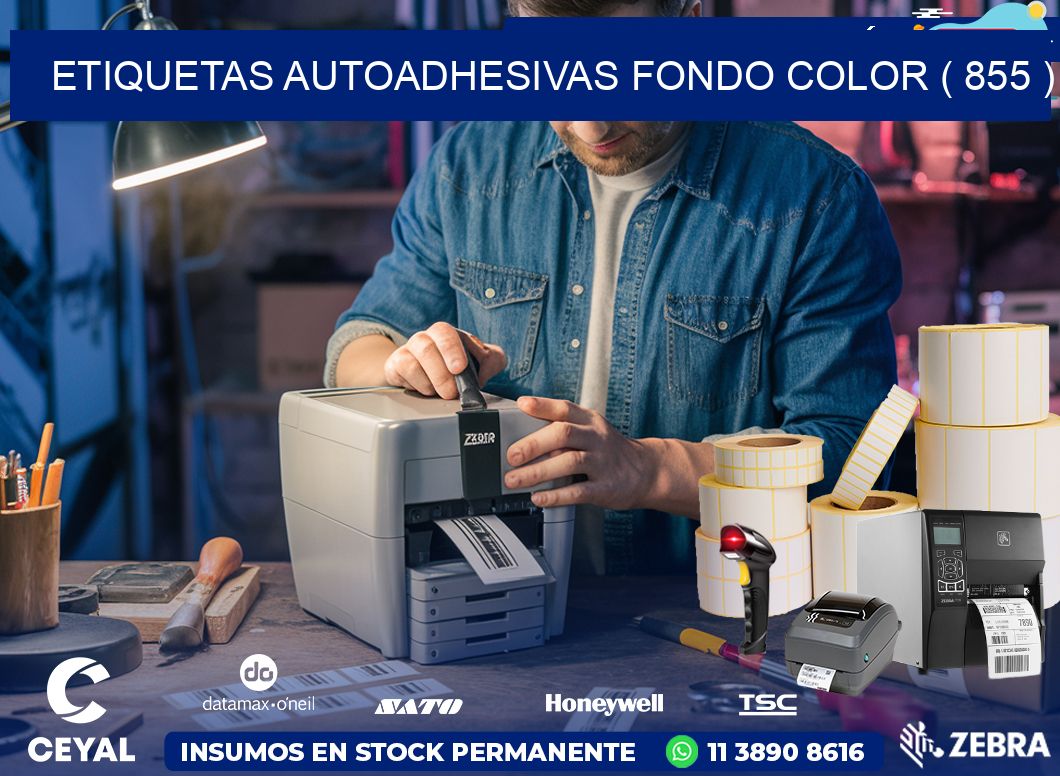 ETIQUETAS AUTOADHESIVAS FONDO COLOR ( 855 )
