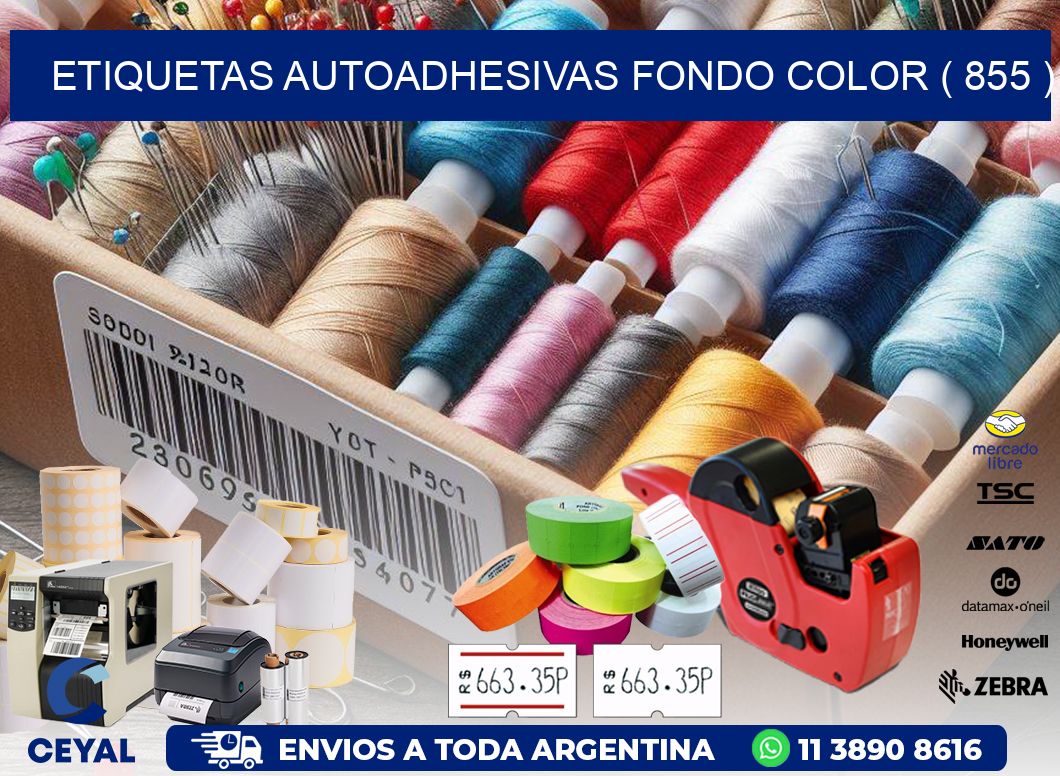 ETIQUETAS AUTOADHESIVAS FONDO COLOR ( 855 )