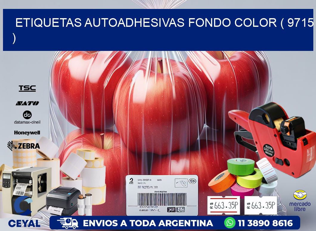 ETIQUETAS AUTOADHESIVAS FONDO COLOR ( 9715 )