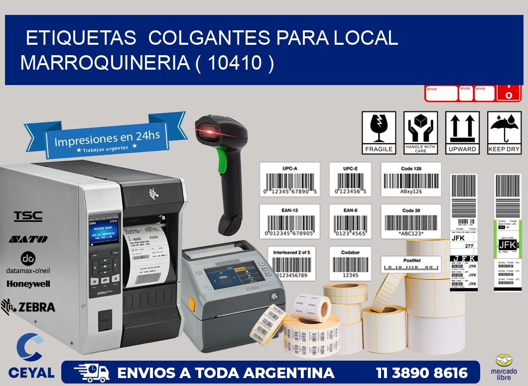 ETIQUETAS COLGANTES PARA LOCAL MARROQUINERIA ( 10410 )
