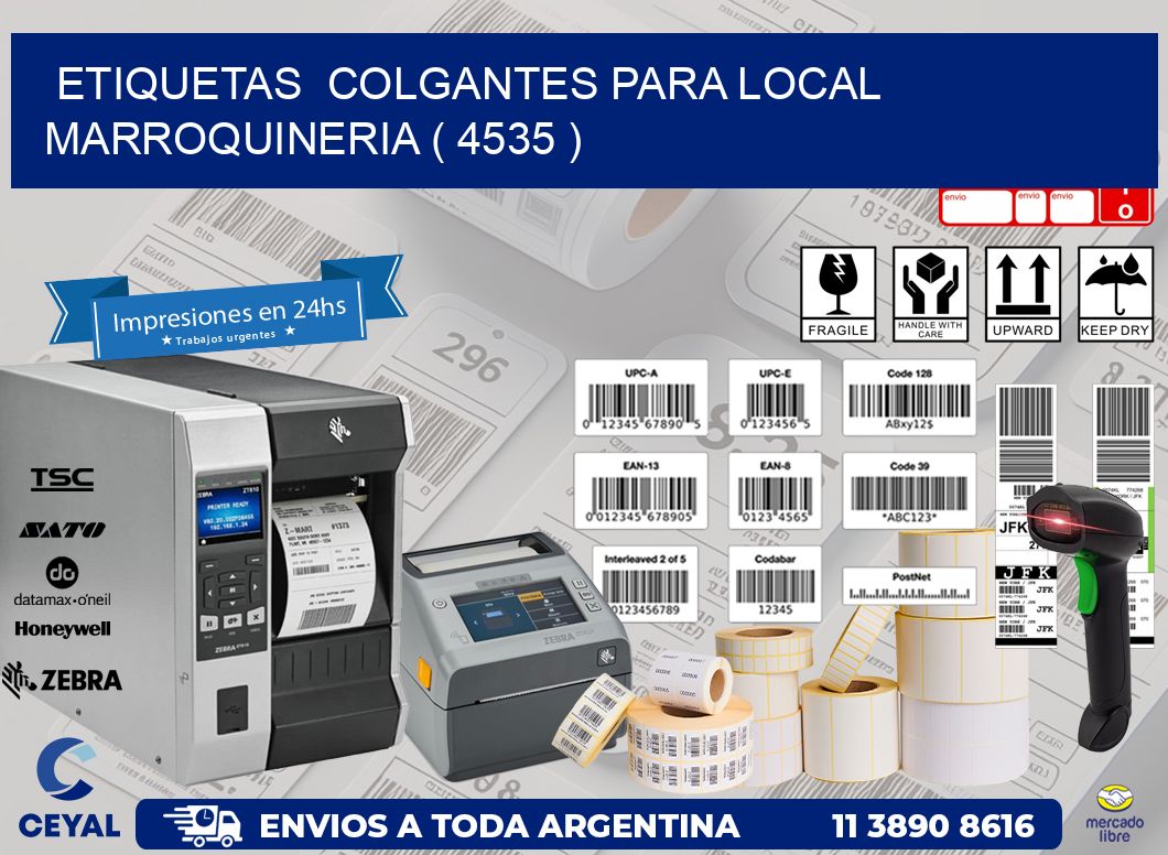 ETIQUETAS COLGANTES PARA LOCAL MARROQUINERIA ( 4535 )
