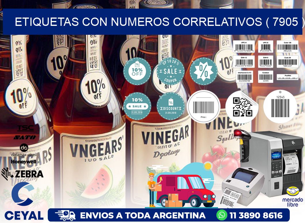 ETIQUETAS CON NUMEROS CORRELATIVOS ( 7905 )