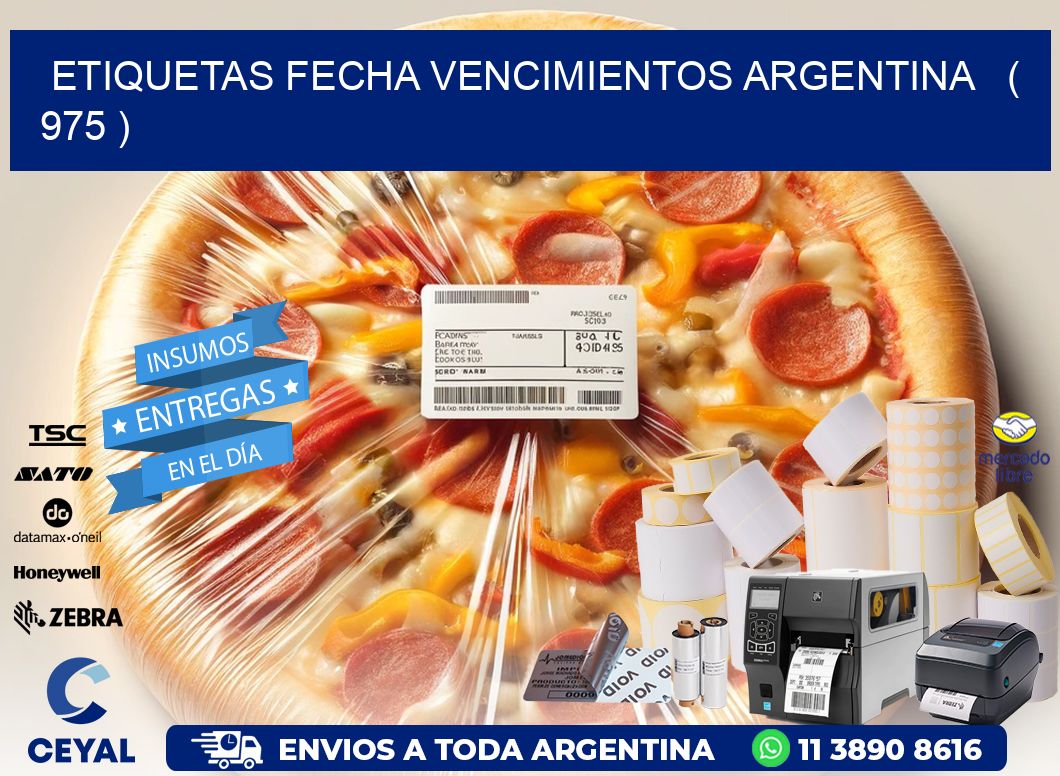 ETIQUETAS FECHA VENCIMIENTOS ARGENTINA ( 975 )