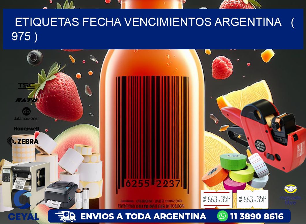 ETIQUETAS FECHA VENCIMIENTOS ARGENTINA ( 975 )