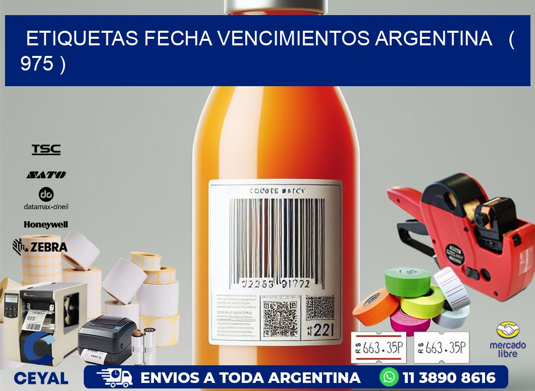 ETIQUETAS FECHA VENCIMIENTOS ARGENTINA ( 975 )