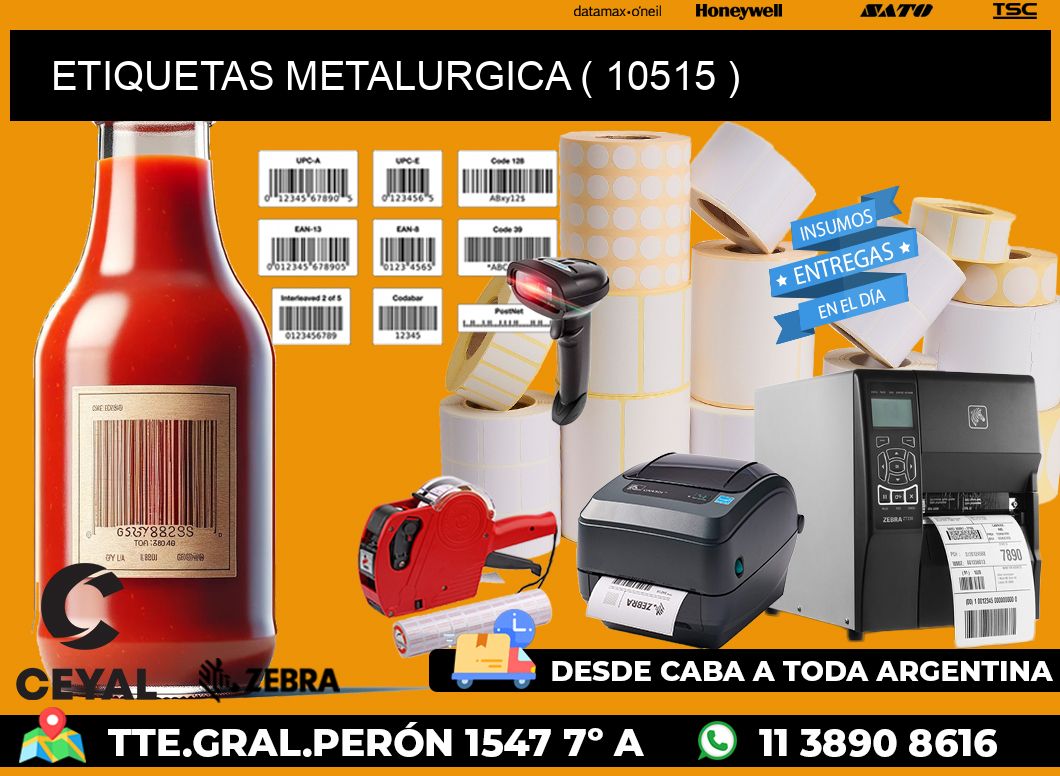 ETIQUETAS METALURGICA ( 10515 )