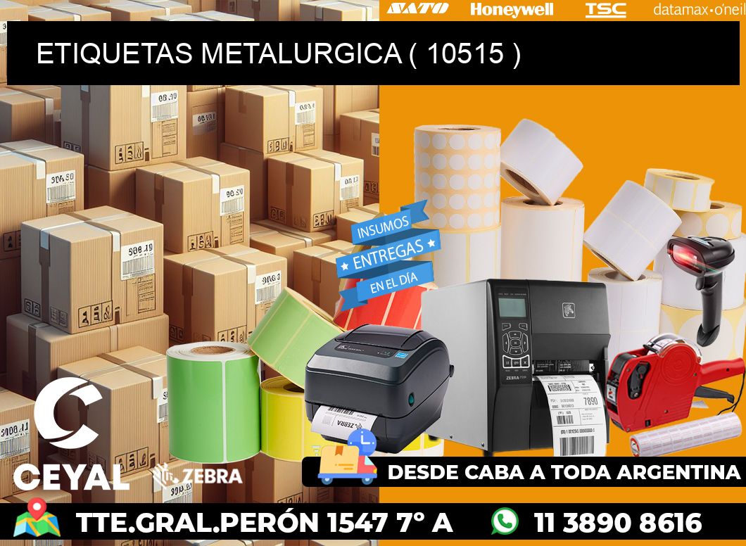 ETIQUETAS METALURGICA ( 10515 )