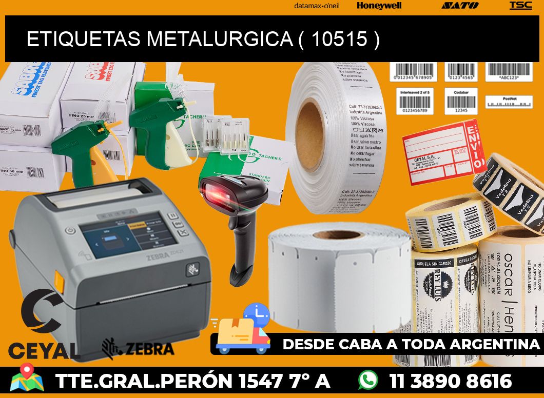 ETIQUETAS METALURGICA ( 10515 )