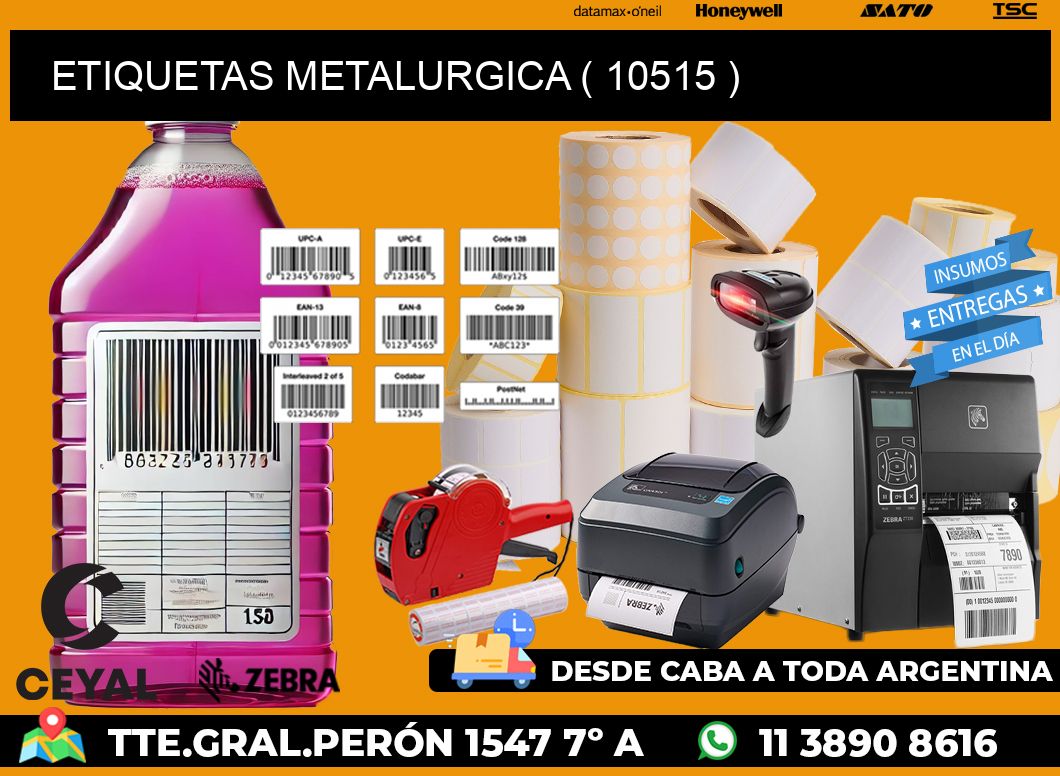 ETIQUETAS METALURGICA ( 10515 )