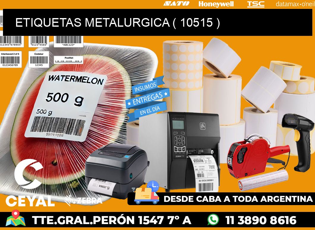 ETIQUETAS METALURGICA ( 10515 )
