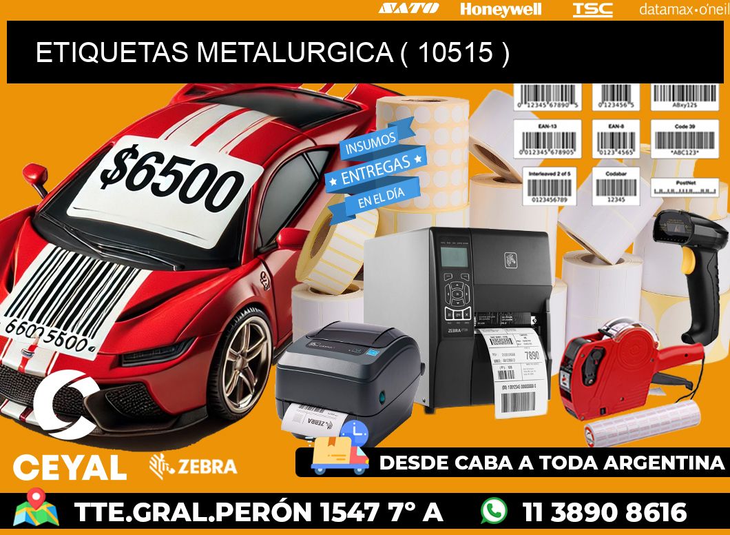 ETIQUETAS METALURGICA ( 10515 )