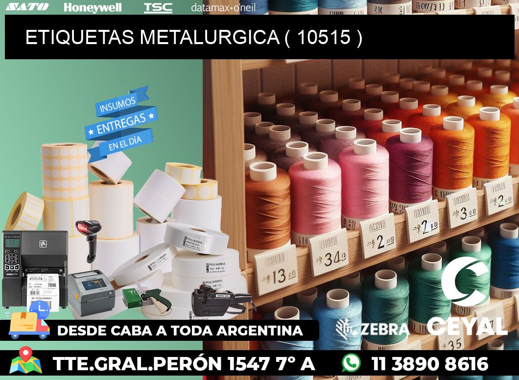 ETIQUETAS METALURGICA ( 10515 )