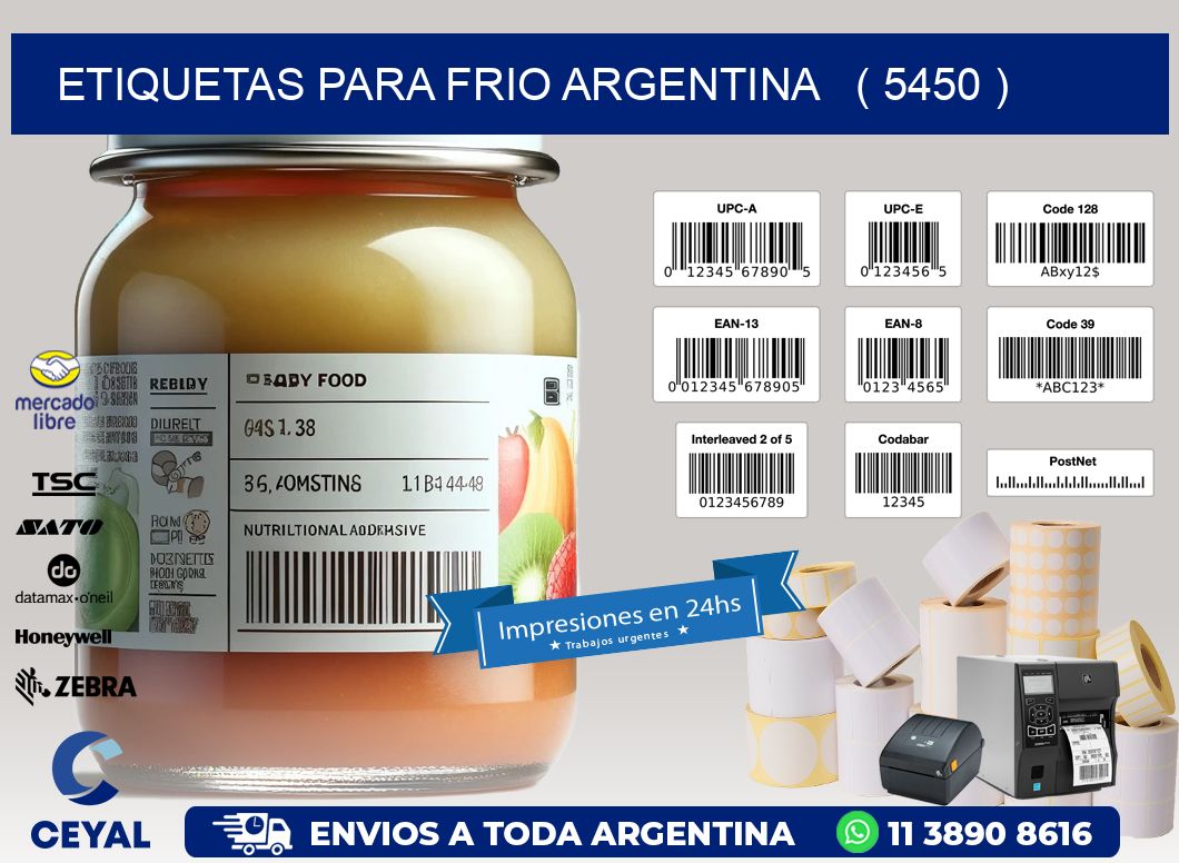 ETIQUETAS PARA FRIO ARGENTINA ( 5450 )