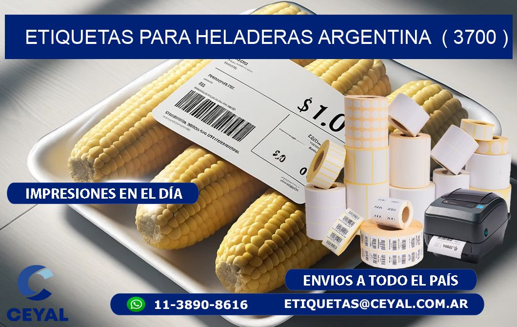ETIQUETAS PARA HELADERAS ARGENTINA ( 3700 )