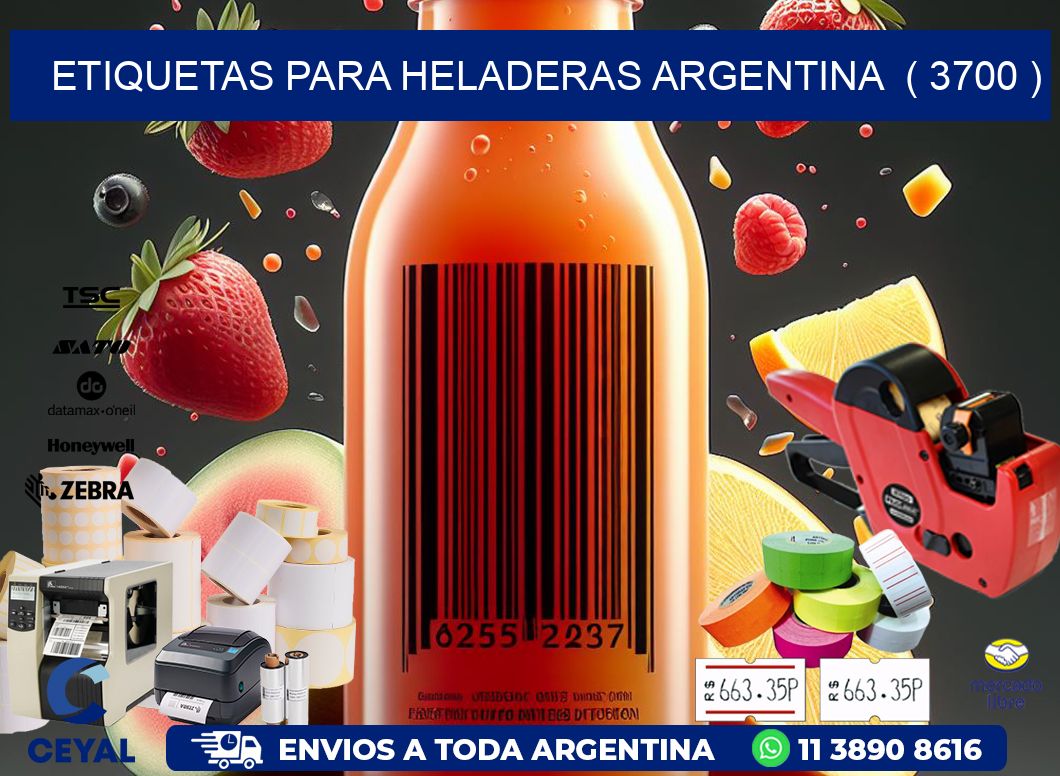 ETIQUETAS PARA HELADERAS ARGENTINA ( 3700 )