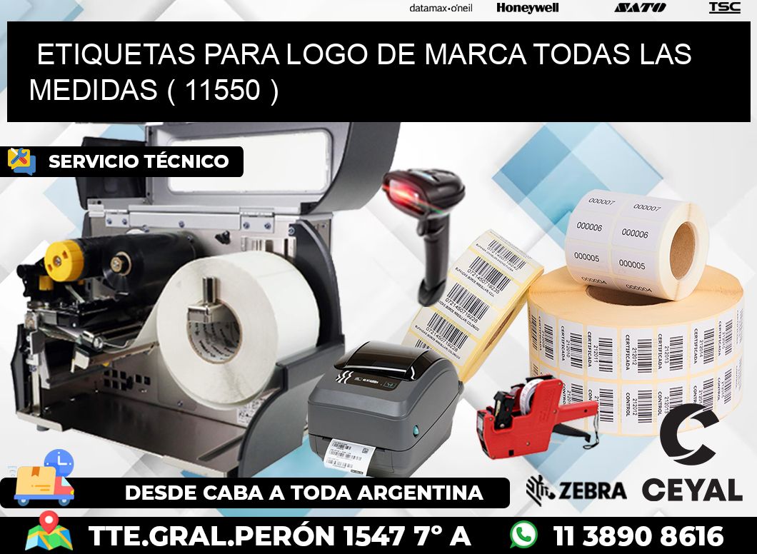 ETIQUETAS PARA LOGO DE MARCA TODAS LAS MEDIDAS ( 11550 )