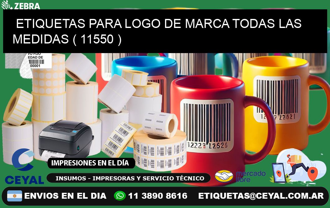 ETIQUETAS PARA LOGO DE MARCA TODAS LAS MEDIDAS ( 11550 )