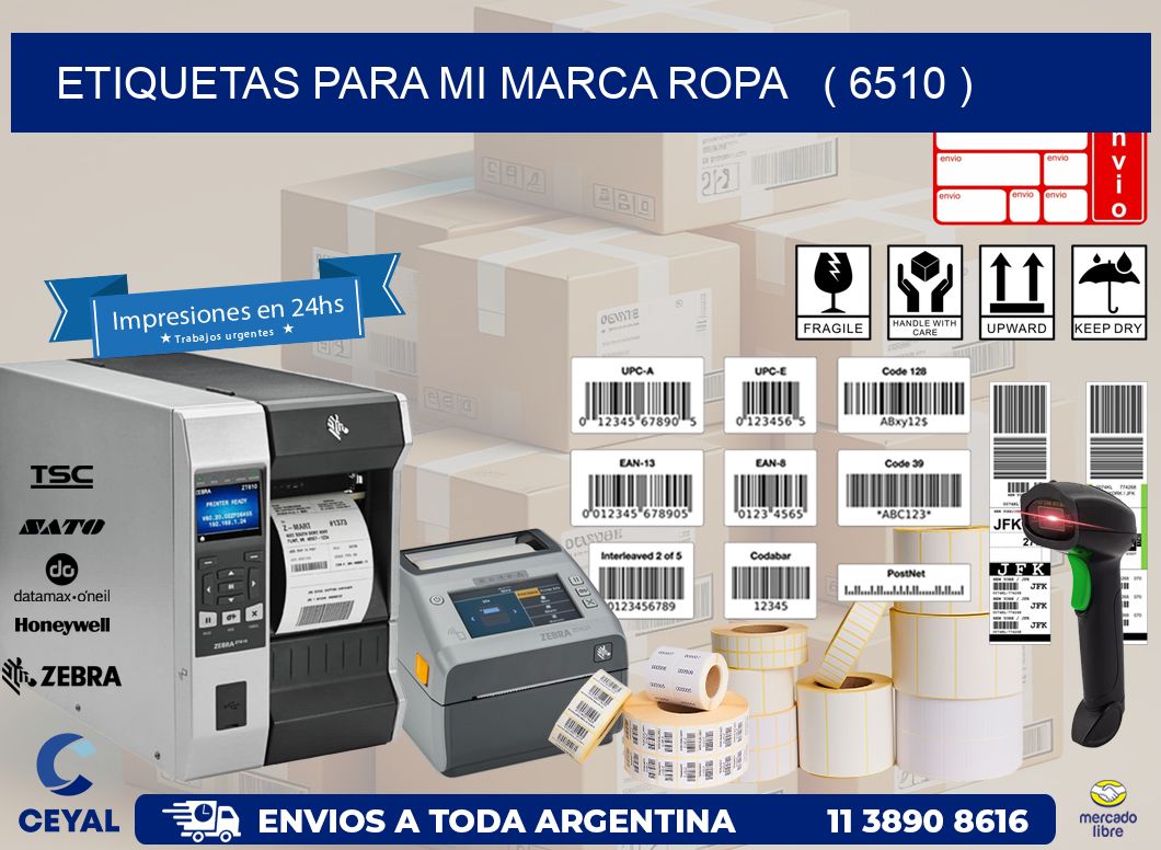 ETIQUETAS PARA MI MARCA ROPA ( 6510 )
