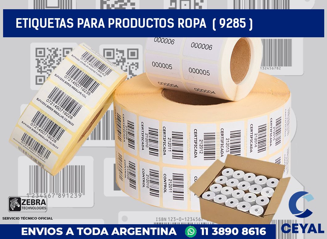 ETIQUETAS PARA PRODUCTOS ROPA  ( 9285 )
