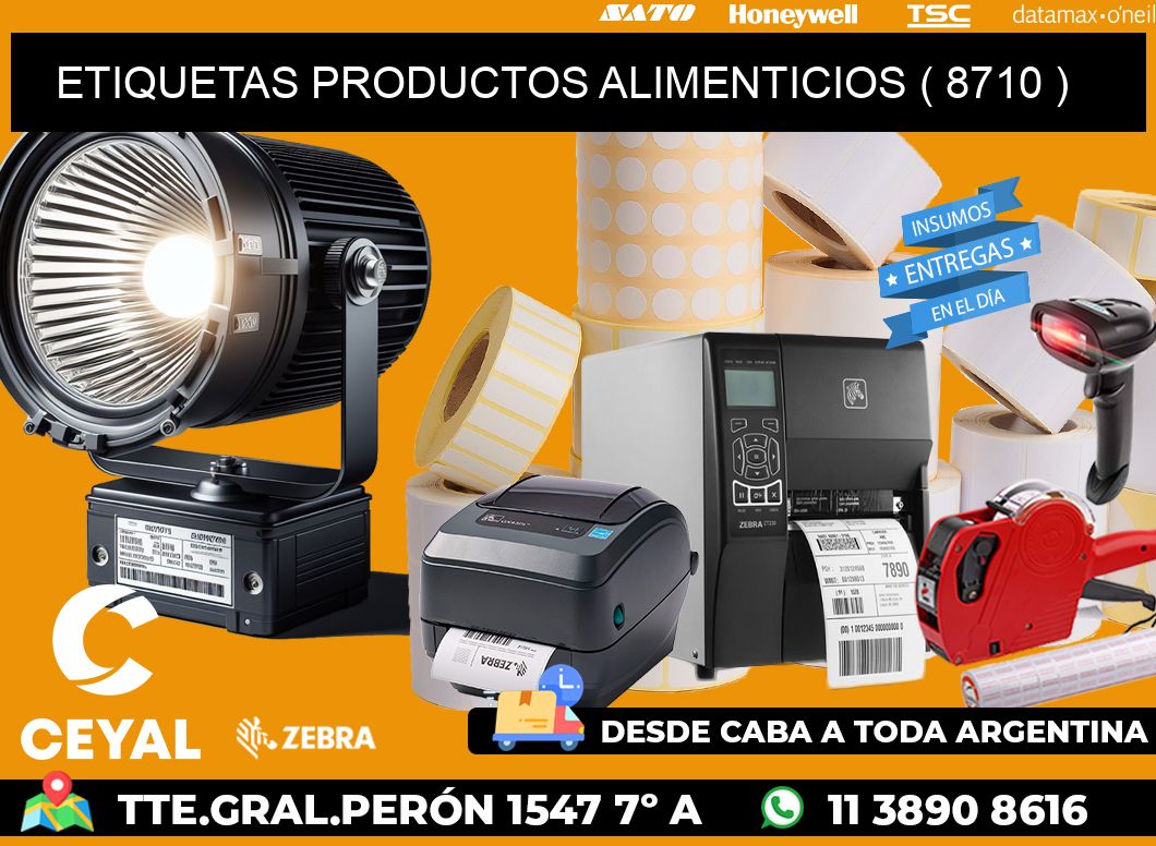 ETIQUETAS PRODUCTOS ALIMENTICIOS ( 8710 )