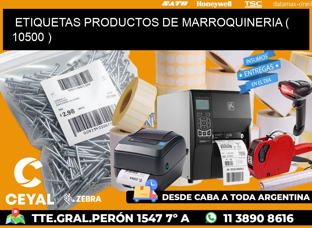 ETIQUETAS PRODUCTOS DE MARROQUINERIA ( 10500 )