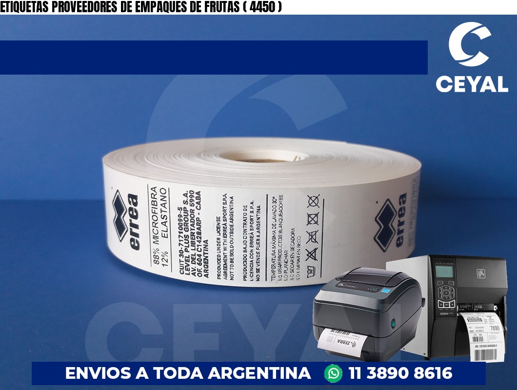 ETIQUETAS PROVEEDORES DE EMPAQUES DE FRUTAS ( 4450 )