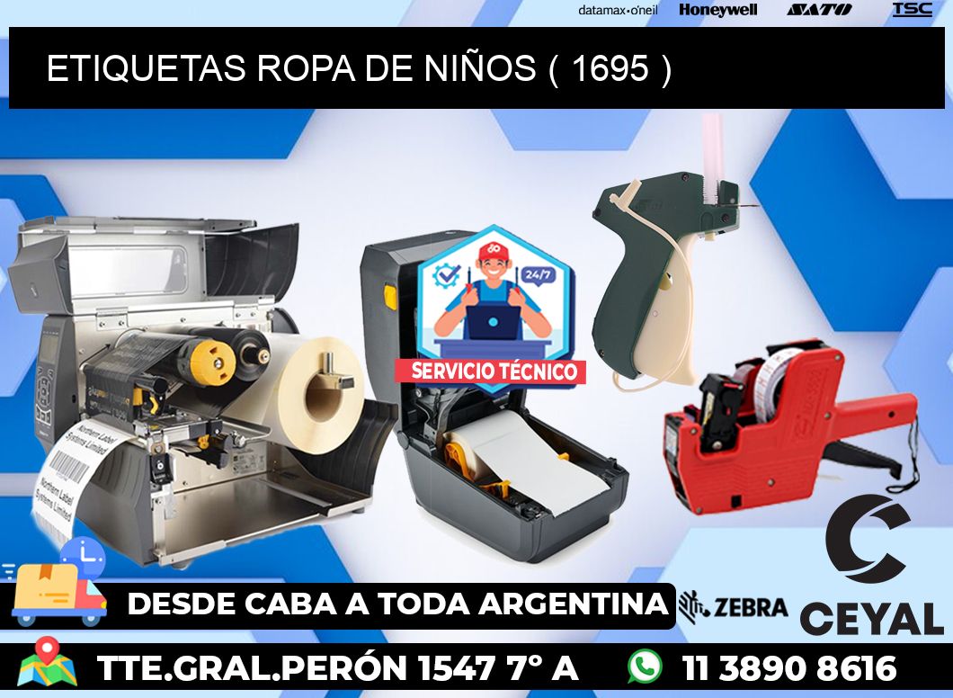 ETIQUETAS ROPA DE NIÑOS ( 1695 )