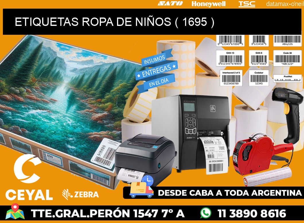 ETIQUETAS ROPA DE NIÑOS ( 1695 )
