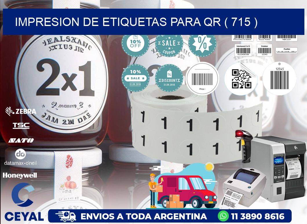 IMPRESION DE ETIQUETAS PARA QR ( 715 )
