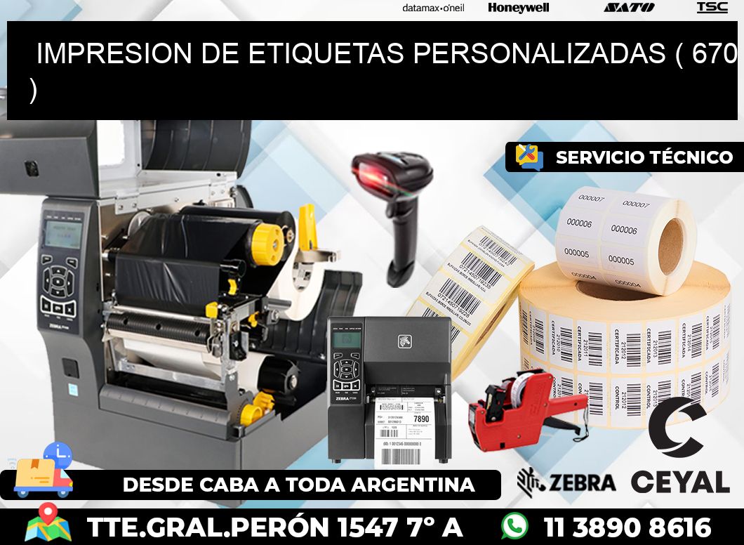 IMPRESION DE ETIQUETAS PERSONALIZADAS ( 670 )