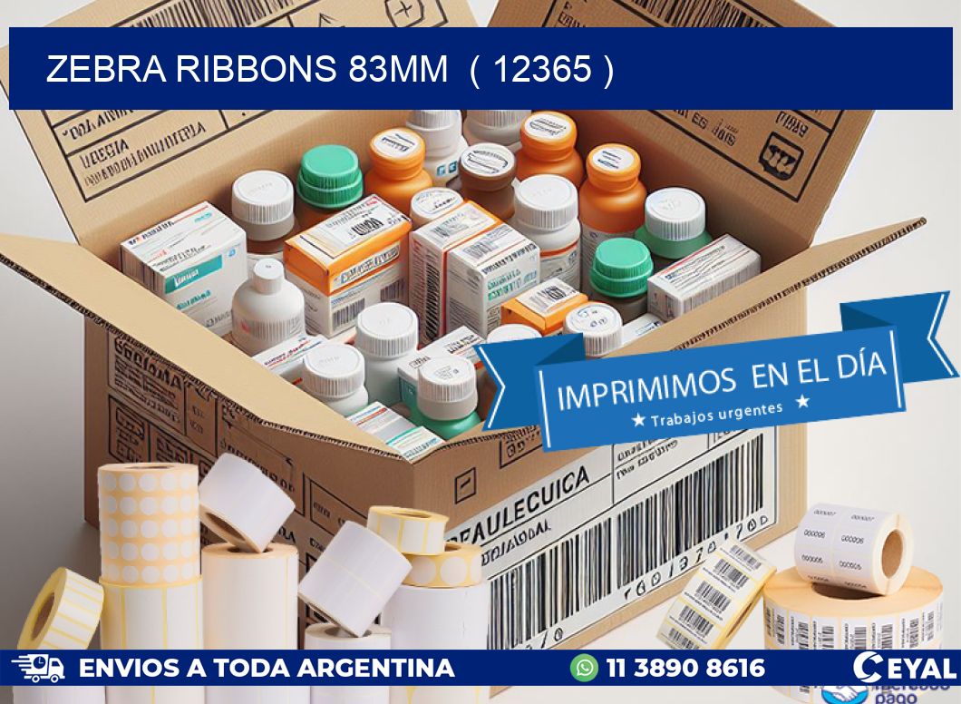ZEBRA RIBBONS 83MM ( 12365 )