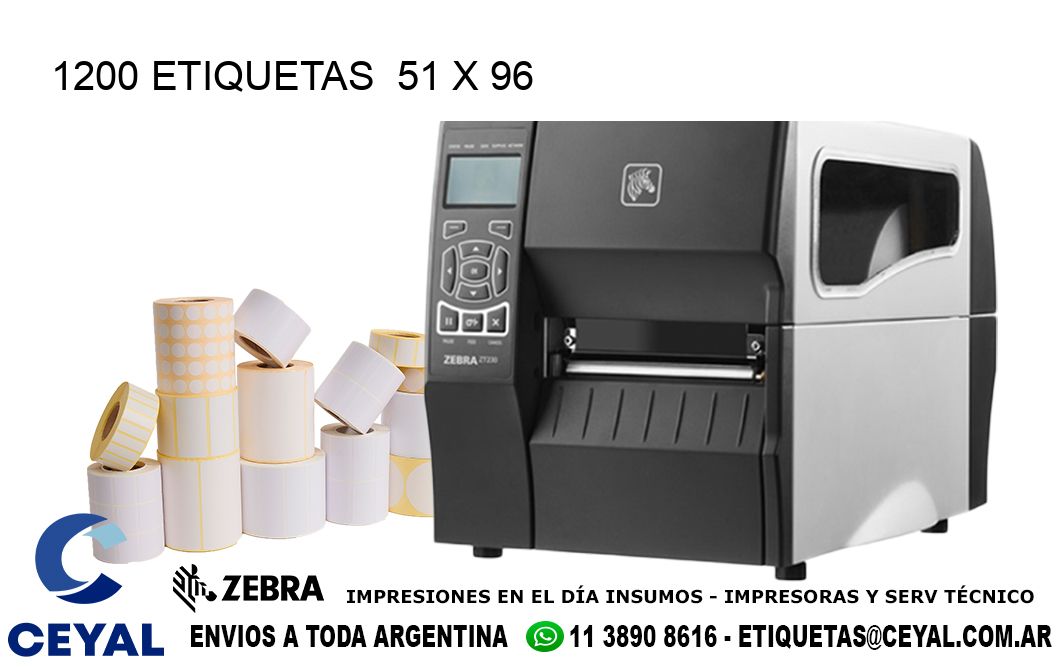 1200 ETIQUETAS 51 x 96
