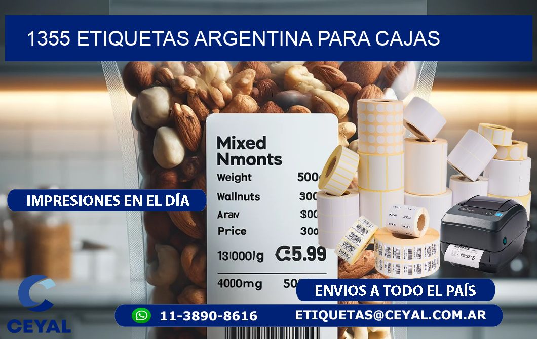 1355 ETIQUETAS ARGENTINA PARA CAJAS