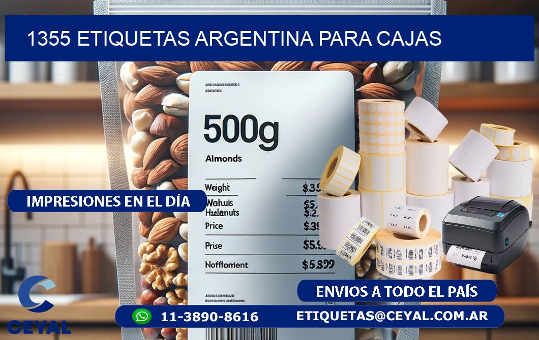1355 ETIQUETAS ARGENTINA PARA CAJAS