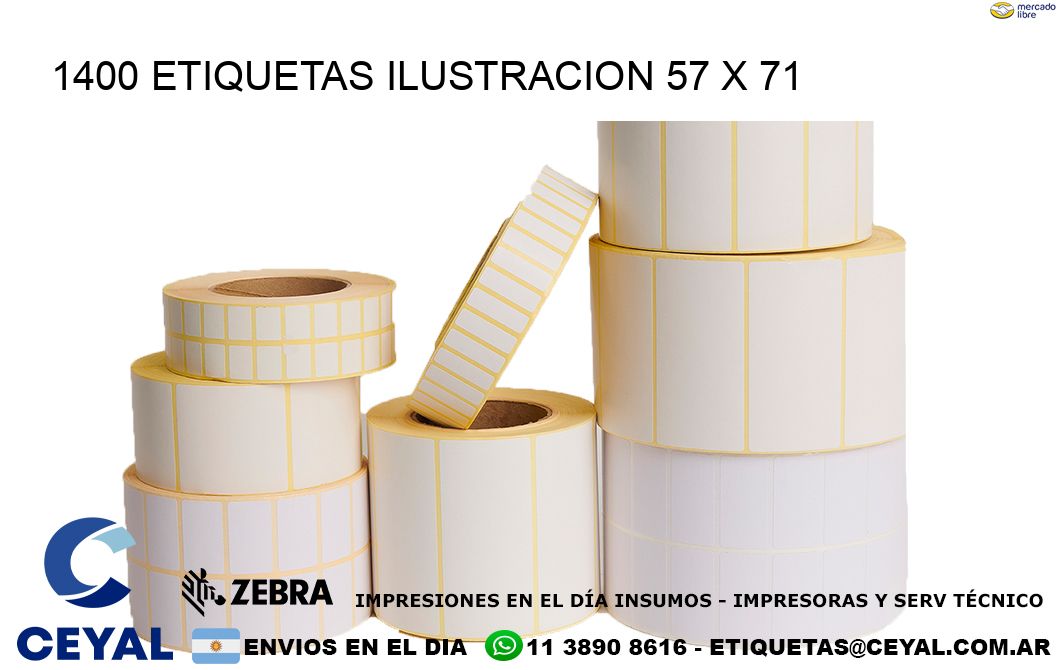 1400 ETIQUETAS ILUSTRACION 57 x 71