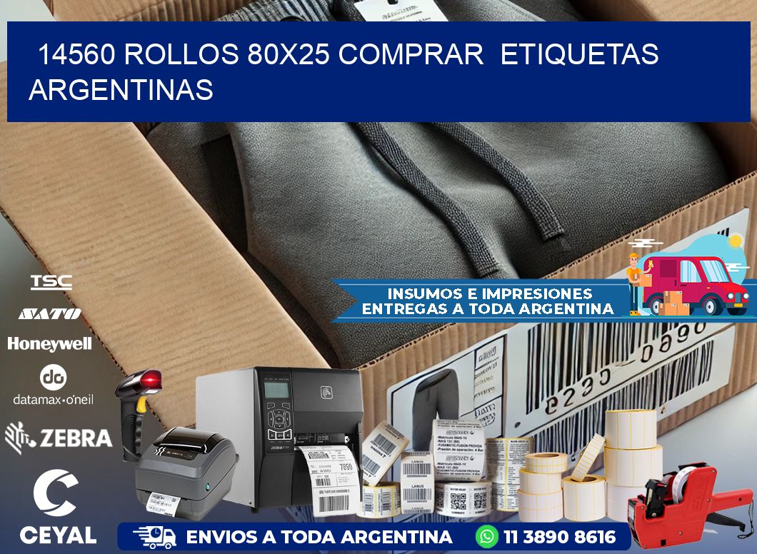 14560 ROLLOS 80X25 COMPRAR ETIQUETAS ARGENTINAS