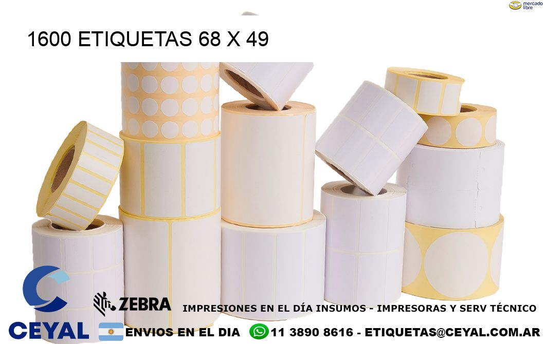 1600 ETIQUETAS 68 x 49