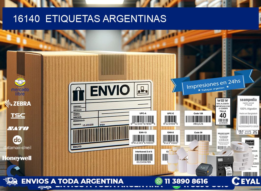 16140 ETIQUETAS ARGENTINAS