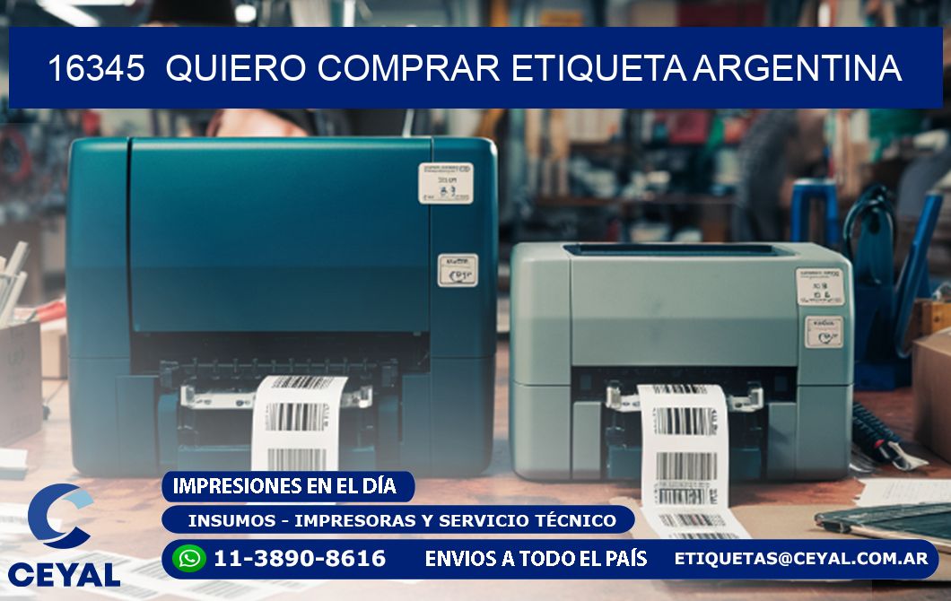 16345 QUIERO COMPRAR ETIQUETA ARGENTINA