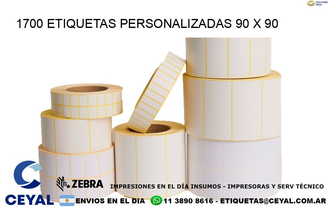 1700 ETIQUETAS PERSONALIZADAS 90 x 90