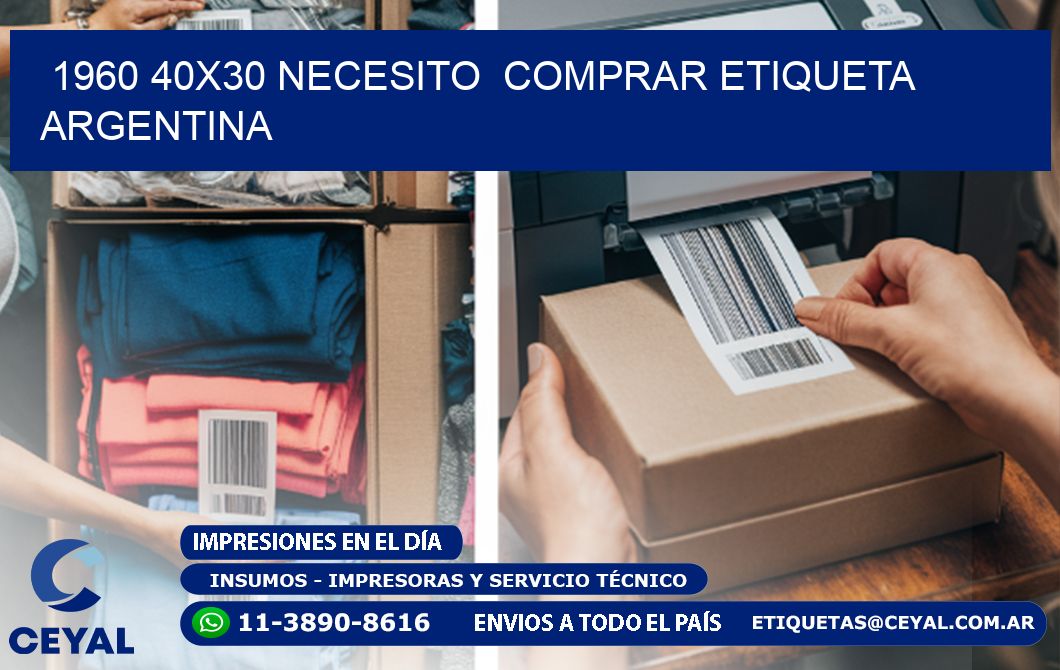 1960 40X30 NECESITO COMPRAR ETIQUETA ARGENTINA