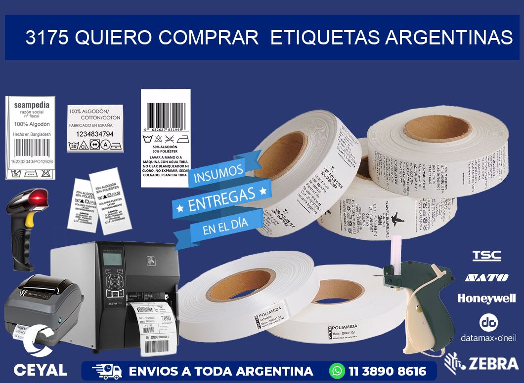 3175 QUIERO COMPRAR ETIQUETAS ARGENTINAS