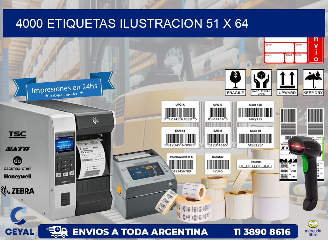 4000 ETIQUETAS ILUSTRACION 51 x 64