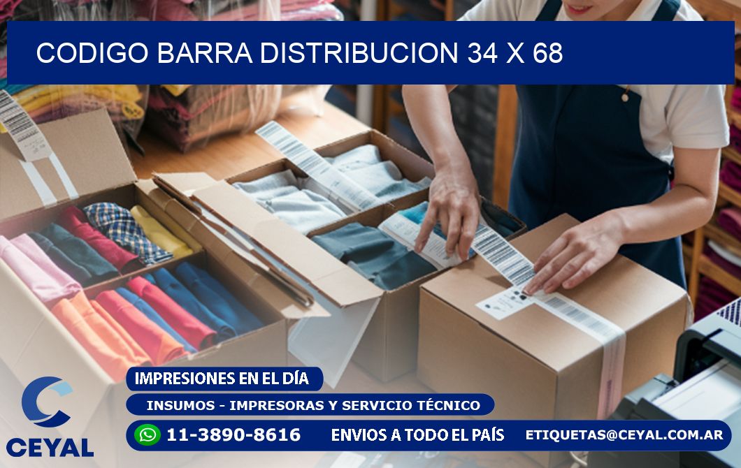 CODIGO BARRA DISTRIBUCION 34 x 68