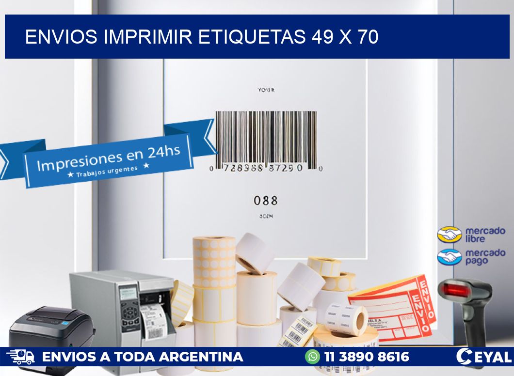 ENVIOS IMPRIMIR ETIQUETAS 49 x 70