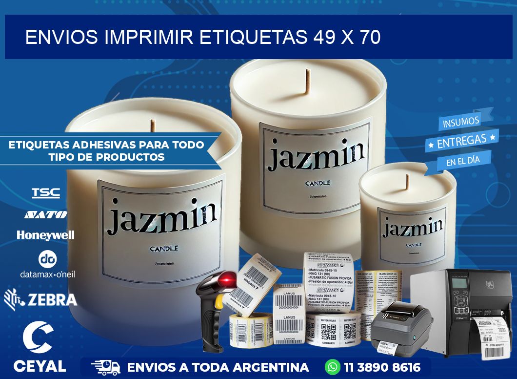 ENVIOS IMPRIMIR ETIQUETAS 49 x 70